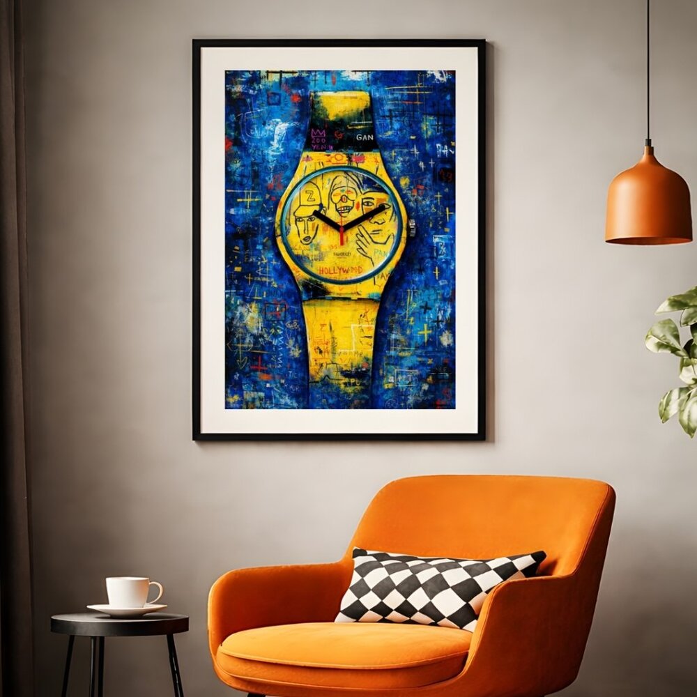 Contemporary Watch Art Print – Modern Abstract Luxury Wall Art (13x19)
